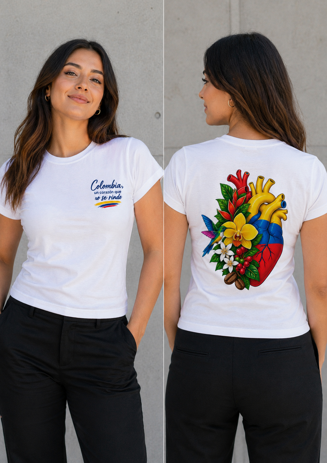 Camisetas de la colección Por Colombia en presentación editorial
